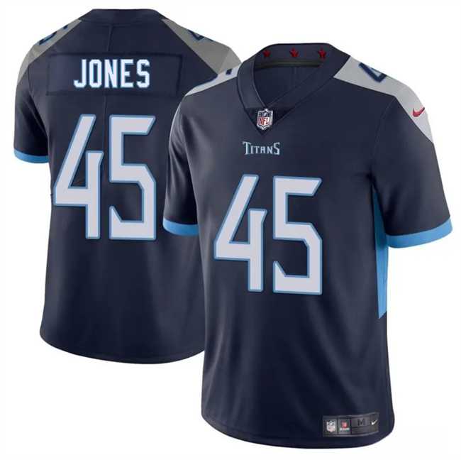 Men & Women & Youth Tennessee Titans #45 Dre%27Mont Jones Navy 2025 Vapor Limited Stitched Jersey